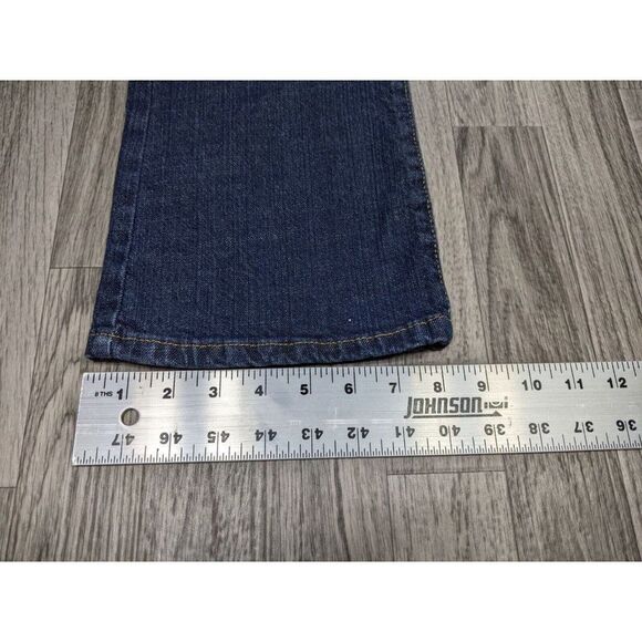 (3/$35) Style & Co Size 4 Petite Studs Boot Cut Bold Stitching Denim Blue Jeans - Picture 12 of 12